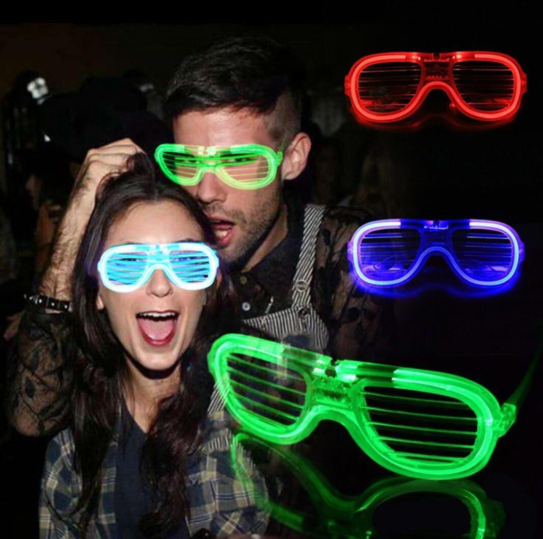 Clothes Romantic 3 Mode LED Flashing Glowing Shutter Glasses for Event Party Halloween Supplies