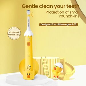 Philips Children's Electric Toothbrush HX2472/01 Yellow Two-gear Model Sally Chicken Joint Model With 2 Brush Head 1 Brush Handle Hanging Base