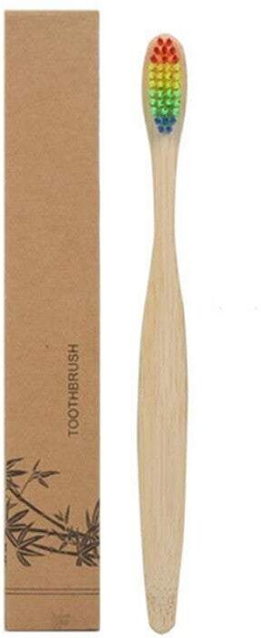 HOD Health&Home Personal Care Eco Friendly Bamboo Toothbrushes With Rainbow Bristles Oral