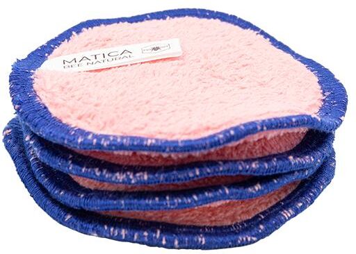 Matica Cosmetics Set of 4 washable make-up removal pads CHAIM - Pink