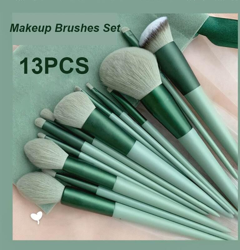 Cosmetology Cosmetics Eyeshadow Brush Makeup Brush Sets Tools 13PCS Wooden Foundation Cosmetic Eyebrow