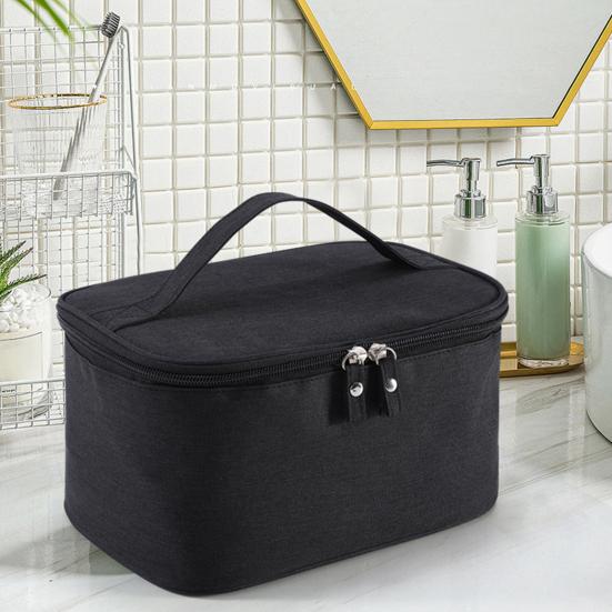 KLM Cosmetic Bag Large Capacity Waterproof Toiletry Bag Portable Travel Makeup Organizer with Double Zipper for Men Women