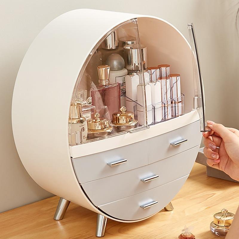 SUPONE Cosmetic Storage Box Dressing Table Shelf Beauty Acrylic Desktop  Large-Capacity Transparent Makeup Storage Box