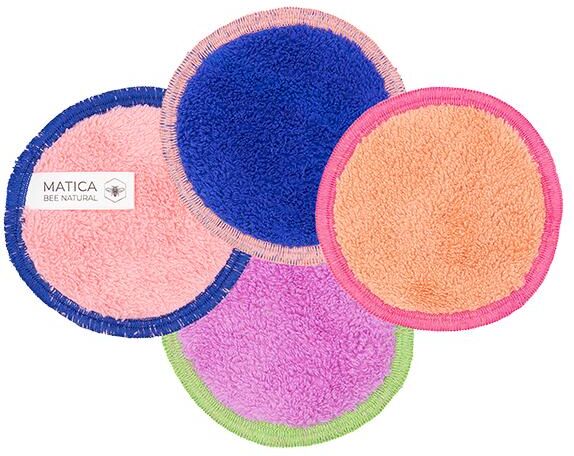 Matica Cosmetics Set of 4 washable make-up removal pads CHAIM - colourful