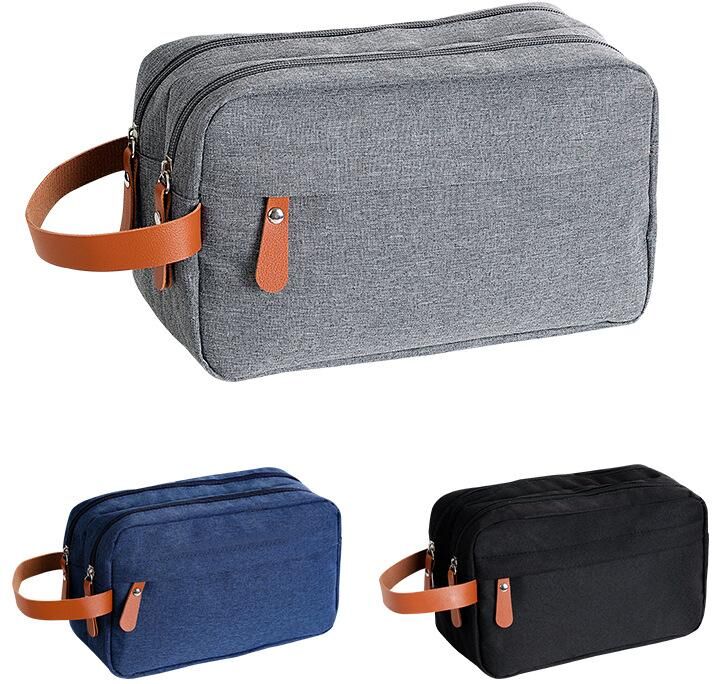 ZHAO FAN-Electronic Cosmetic Bag Business Travel Men'S Toiletry Bag Double-Layer Large Capacity Makeup Bag Oxford Cloth Organizer Bag