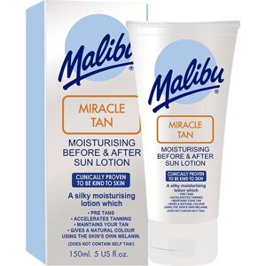 Malibu Miracle Tan Moisturizing Balm before and after tanning 150ml