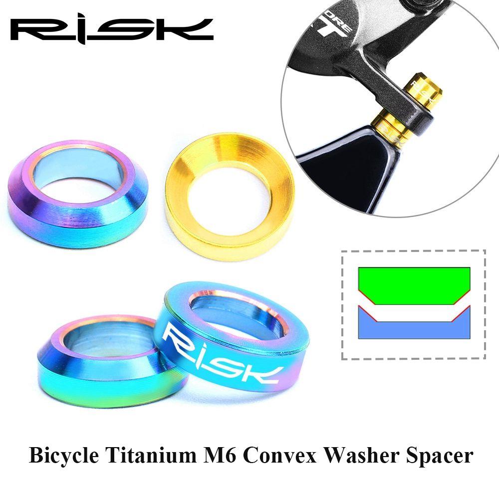 Tangengting Mountain BMX Bike Brake Caliper Group Titanium M6 Concave Convex Washer Spacer XT Mounting Bolts