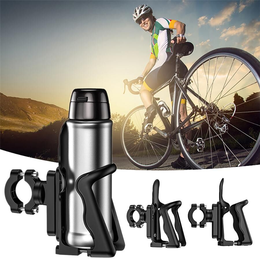 loverapple Motorcycle Scooter Bike Drink Cup Holder Water Bottle Mount Stand Aluminum Black