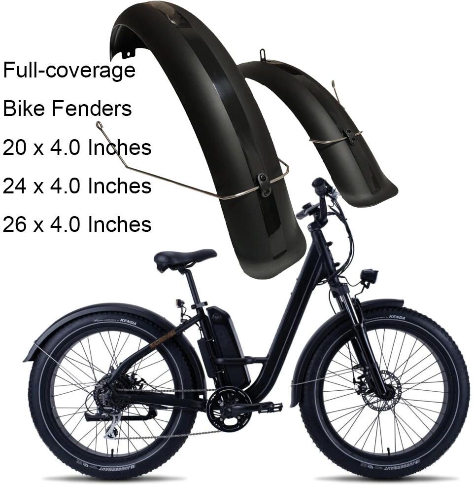 91220702MAC1WUX223 20x4.0 20x5.0 Fat Tire Fender E-bike 20inch Snowboard Electric Bicycle Mudguard Wing Plastic Sturdy Durable Mud