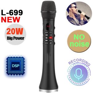 91340802MA8PFML34B L-699 Professional Karaoke Microphone Wireless Speaker Portable Bluetooth Microphone for Phone Support Record TF Play