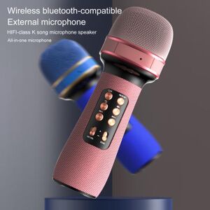 yaohengshang Electronic WS-898 Condenser Microphone Bluetooth-compatible 5.0 HiFi FM Radio Long Endurance Wireless Microphone Speaker for Karaoke