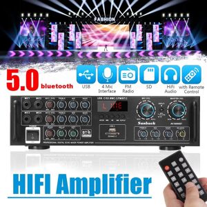 Pro DIY Tool SUNBUCK 3000W HIFI Audio Power Amplifier AC 110V 220V Home Theater Karaoke Amplifier Audio Support FM USB SD with Remote Control