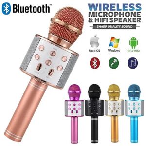 Walmart online 2023 New Wireless Bluetooth Karaoke Microphone Music Player KTV Speaker Children's Music Stage Toys Music Singing Children's Gift Recorder