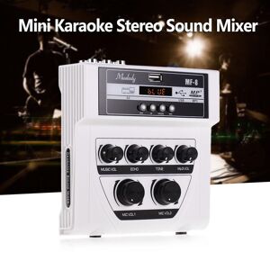 TOMTOP JMS Muslady MF-8 Mini Karaoke Sound Audio Mixer Stereo Echo Mixers Dual