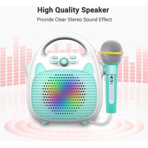 TOMTOP JMS Karaoke Machine Rechargeable Portable Karaoke Speaker with Microphone BT/Memory Card/USB