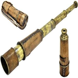 ROYAL HANDICRAFT Brass Nautical Antique Telescope 45.72 cm Long