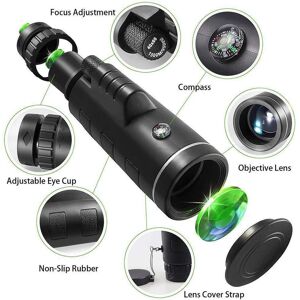 Guan Erye Day/Night Vision 40x60 Zoom High Power BAK4 Monocular Telescope Waterproof