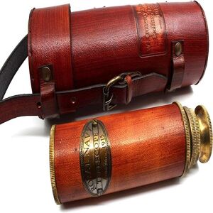 ROYAL HANDICRAFT Pirate Brass Telescope, Spyglass Collapsible Monocular