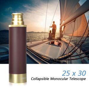 Andoer 25x30 Pocket Zoomable Monocular Pirate Telescope Portable Collapsible Handheld Vintage Monocular