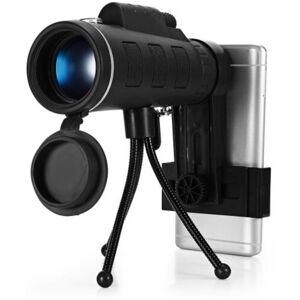 HOD Health&Home 40X60 Monocular Telescope Hd Prism Scope With Compass Phone Clip Tripod Black