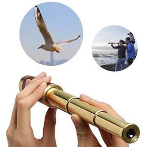 MP3 Player (SU)Brass Telescope 25x30 Zoomable Spyglass Collapsible Handheld Monocular Scope