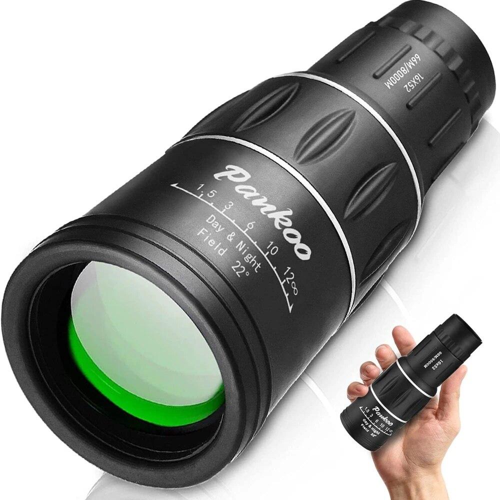 Binchi Outdoor Equipment HD Scope 16x52 Dual Focus Monocular Telescope Hunting Spotting Upgrade Handheld Binoculars 66m/8000m For Tourism Fishing