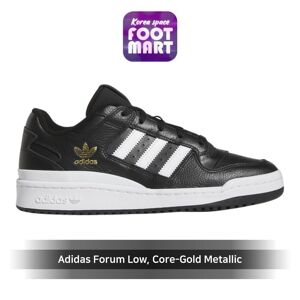 [Adidas] Adidas Forum Low, Core Black-Ftwr White-Gold Metallic