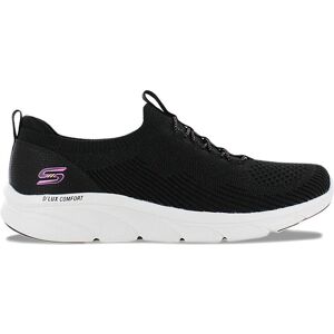 Skechers D Lux Comfort - Bonus Prize - Relaxed Fit - Women Shoes Black 104335-BKW Sneakers Sport shoes ORIGINAL