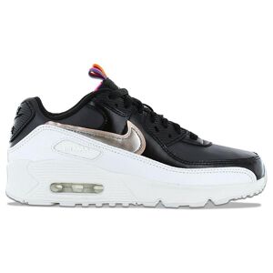 Nike Air Max 90 Leather SE GS - Shoes Sneakers Leather Black-White DJ0414-001 ORIGINAL