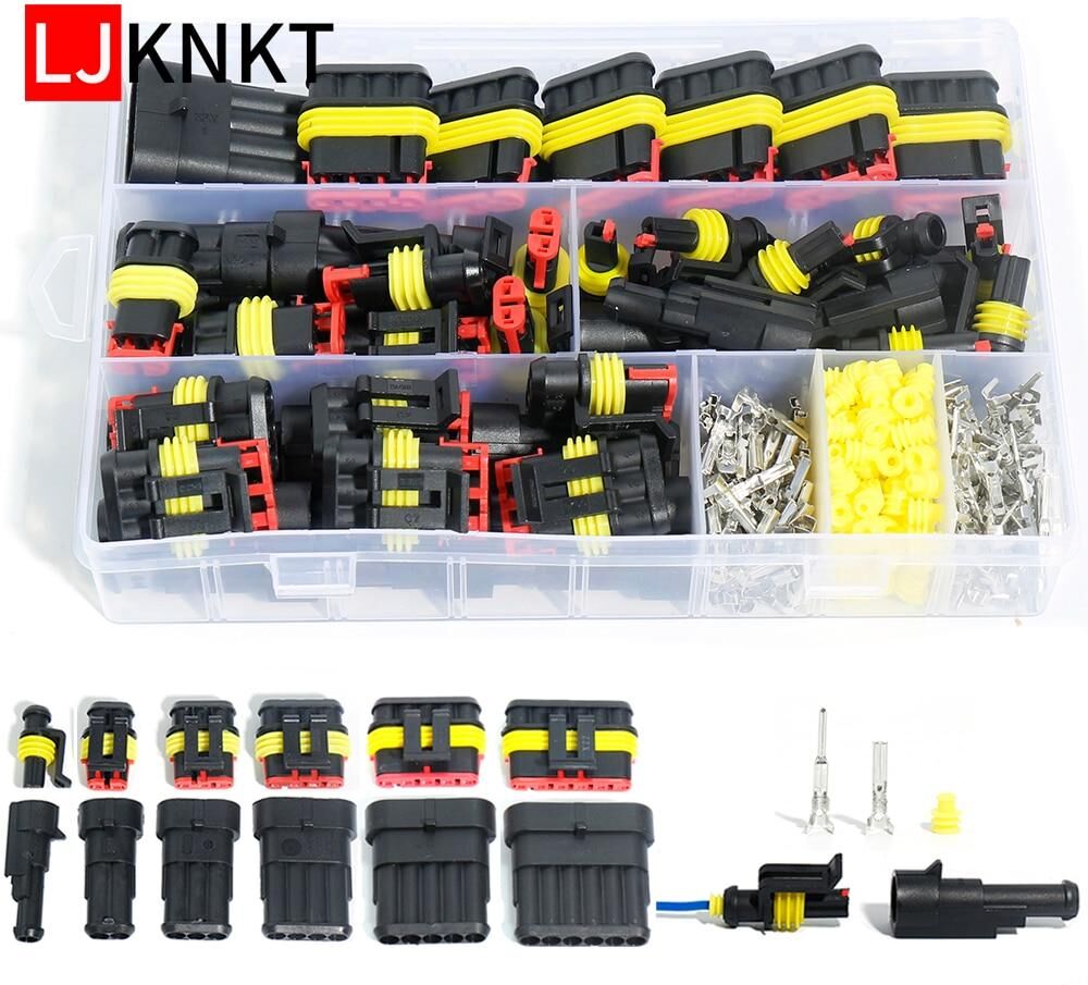 LJKENAIKETE Sealed waterproof connector kit automotive wire quick connector plug terminal