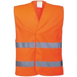Portwest Unisex High Visibility Two Band Safety Work Vest (Pack of 2)