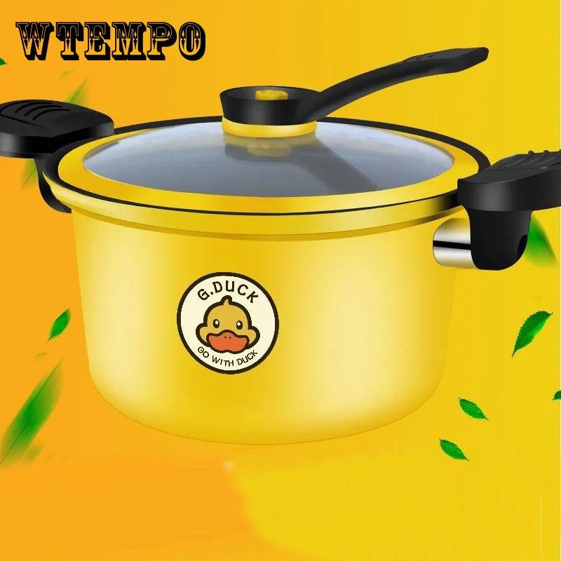 WTEMPO Micro-pressure Cooker Double Ear Pressure Cooker Household Cooking Pot Electric Boiling Pot Multifunctional Pot and Kitchenware