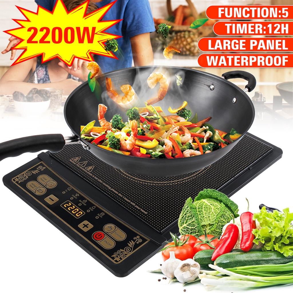 The Romantics 2200W Waterproof Electric Induction Cooker Boiler Cooking Plate Intelligent Hot Pot Stove Cooktop Burner