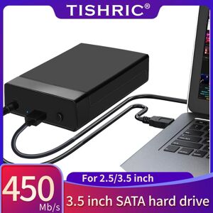 TISHRIC ZMX Direct TISHRIC 3.5 inch HDD Case SATA Adapter SSD Hard Drive Enclosure 3.5‘’ SATA to Reader SATA for SSD Disk HDD Box Case HD