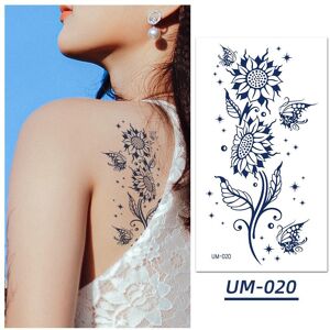 Goodnews 2/1 Sheets Semi Permanent Realistic Sweatproof Herbal Juice Tattoos for Women's Back Tattoos Long Lasting