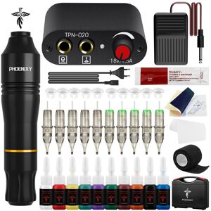 PHOENIXY Tattoo Machine Pen Set Professional Iron Tattoo Tools With LCD Digital Power Supply Tattoo Ink Accessories Tattoo Art Kit