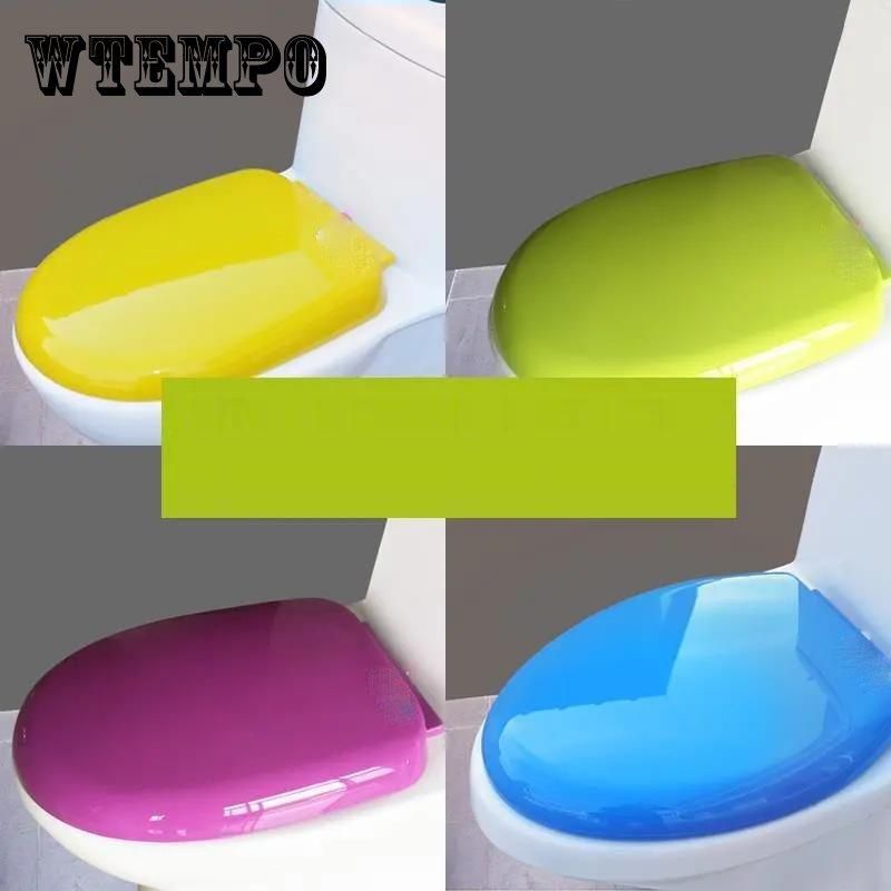 WTEMPO Colored Toilet Cover General Thickened Top Toilet Cover Slow Drop Old-fashioned Toilet Cover PP Cover O U V Type Accessories