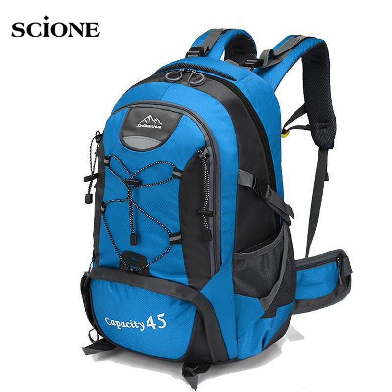 SCIONE Waterproof Camping Rucksack Hiking Backpack Sports Travel Trekk Mountain Climb Equipment Outdoor Bag