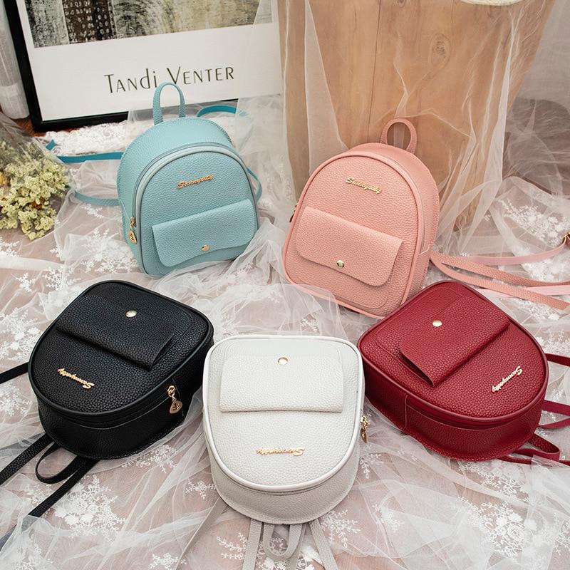 ZHAO FAN-Electronic Mini Backpack Women PU Leather Shoulder Bag For Teenage Girls Kids Small Bagpack