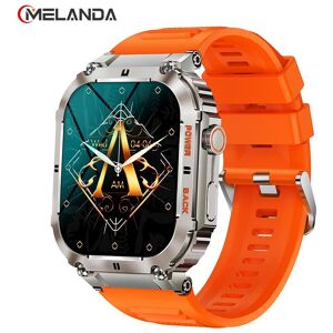 MELANDA 2023 New Bluetooth Call Smart Watch Men Sports Fitness Tracker Smartwatch for Android IOS Calculator 400mAh 1.96 inch