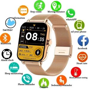 SACOSDING Smart Watch New GT20 Smart Watch for Men 1.69 Full Touch Smartwatch Fitness Pedometer Heart Rate Monitor Smart Clock Ladies Watch