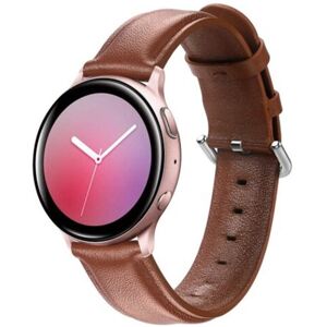 HOD Health&Home Round Tail Genuine Leather Watch Band For Samsung Galaxy Active 2 Brown 20Mm