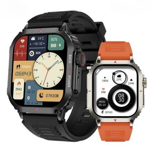 SACOSDING Smart Watch SACOSDING DK66 Smart Watch 1.95” HD Heart Rate Blood Pressure Bluetooth Call Wireless Charging SOS Call Waterproof Men Watches