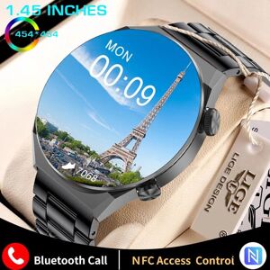 LIGE Men Smart Watch Sports AMOLED 454*454 Screen NFC Access Control Smartwatch Bluetooth Call Clock Waterproof 2022 For Xiaomi