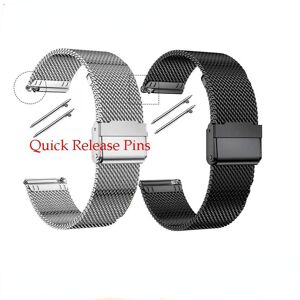 HOBBIT-3C Accessories Milanese Loop 18/20/22/ 24mm Watch Band For Samsung Galaxy Watch 6 Pro 45mm Watch 6 40mm 44mm Watch6 Classic 43mm 47mm Quick Release Mesh Woven Strap