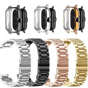 HOBBIT-3C Accessories Bracelet Protective Case For Amazfit Bip 3 5 /Bip Pro 3/GTS 3 4 Strap Touch Screen Cases For Amazfit GTS 2/2 Mini Stainless Steel Band