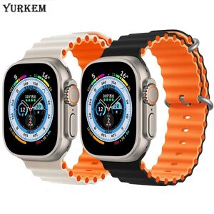 ZJM  Mall YurKem Smart Watch Ultra 8 Men Women Wireless Charging Smartwatch Bluetooth Calls Heart Rate Waterproof For IOS Android Phone