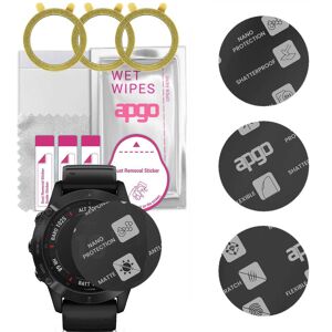 3x apgo MATTE Hybrid Glass Screen Protector for Garmin Fenix 6X Pro, tempered glass substitute, non-cracking