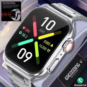 SACOSDING Smart Watch Fashion Smart Watch 320*386 HD 3D Curved Screen Bluetooth Call Watch Smart ECG+PPG Heart Rate Blood Pressure Health Smartwatch