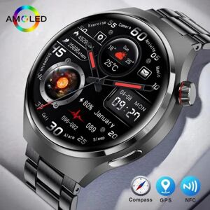 samrtwatch Fashion Watch for Huawei Xiaomi NFC GPS Smart Watch Men Watch 4 Pro  HD 1.54"Screen Heart Rate Bluetooth Call IP68 Waterproof SmartWatch